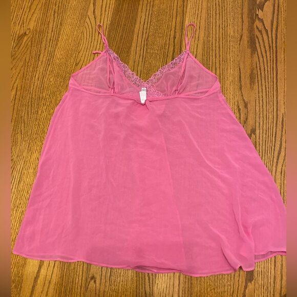 Victoria Secret Sheer Lacey Pink Camisole Top - Picture 5 of 12